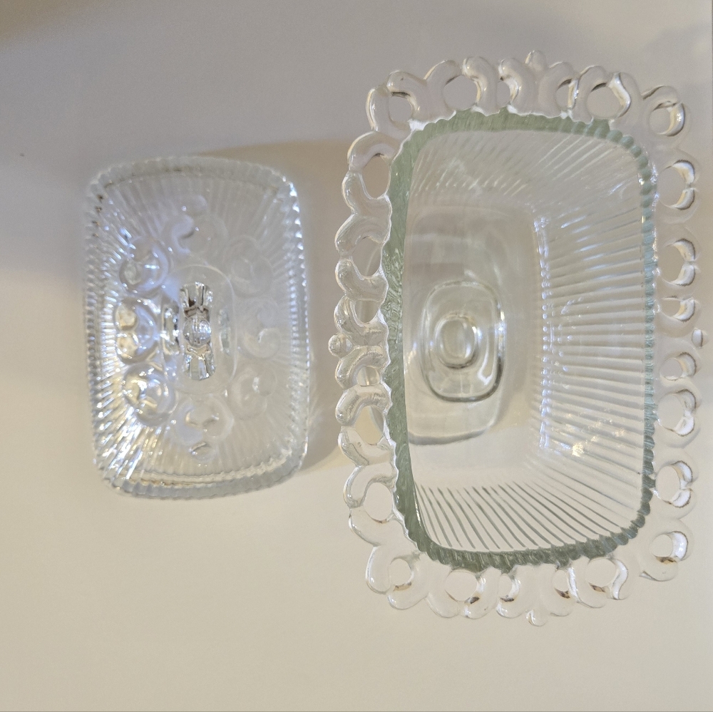 Indiana Glass Clear Lace-Edge Covered Candy Dish - Picture 10 of 16